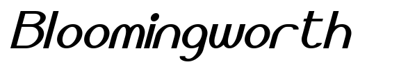 Bloomingworth font preview